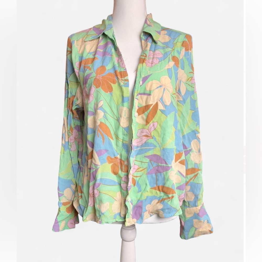 Sanctuary Floral Button Down Blouse‎ | Multicolor | Size L